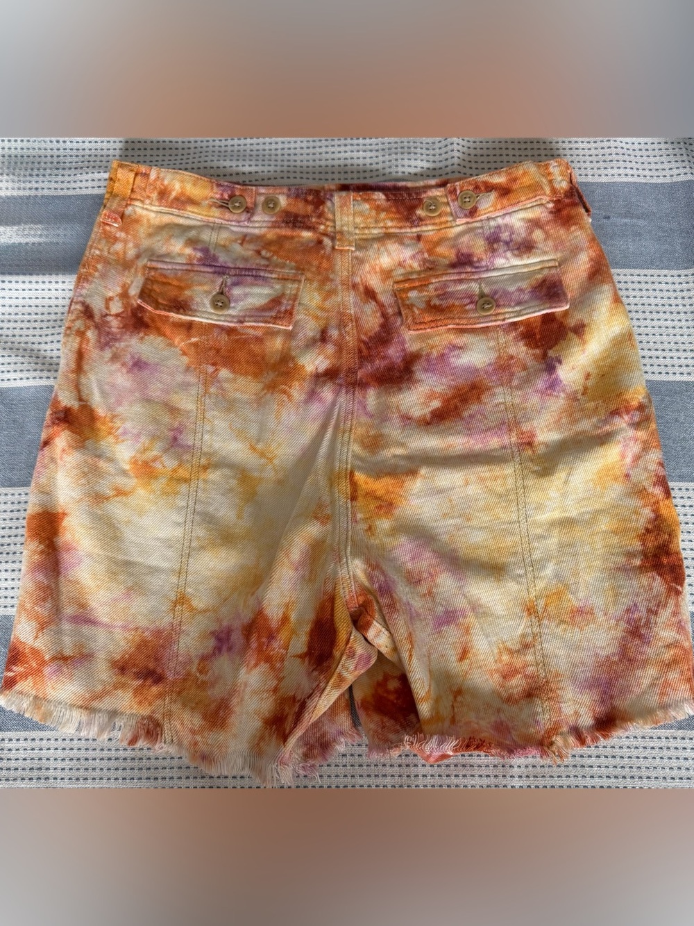 We The Free She’s a Legend Harem Bermuda Shorts- Apricot Tie Dye - Picture 7 of 13